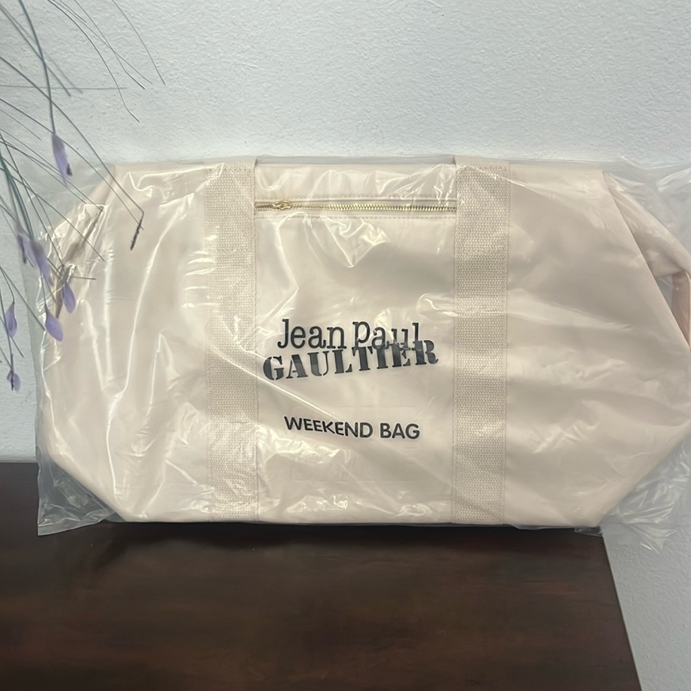 Jean Paul Gaultier Divine Limited Edition Ivory  Weekender Duffle Travel Bag